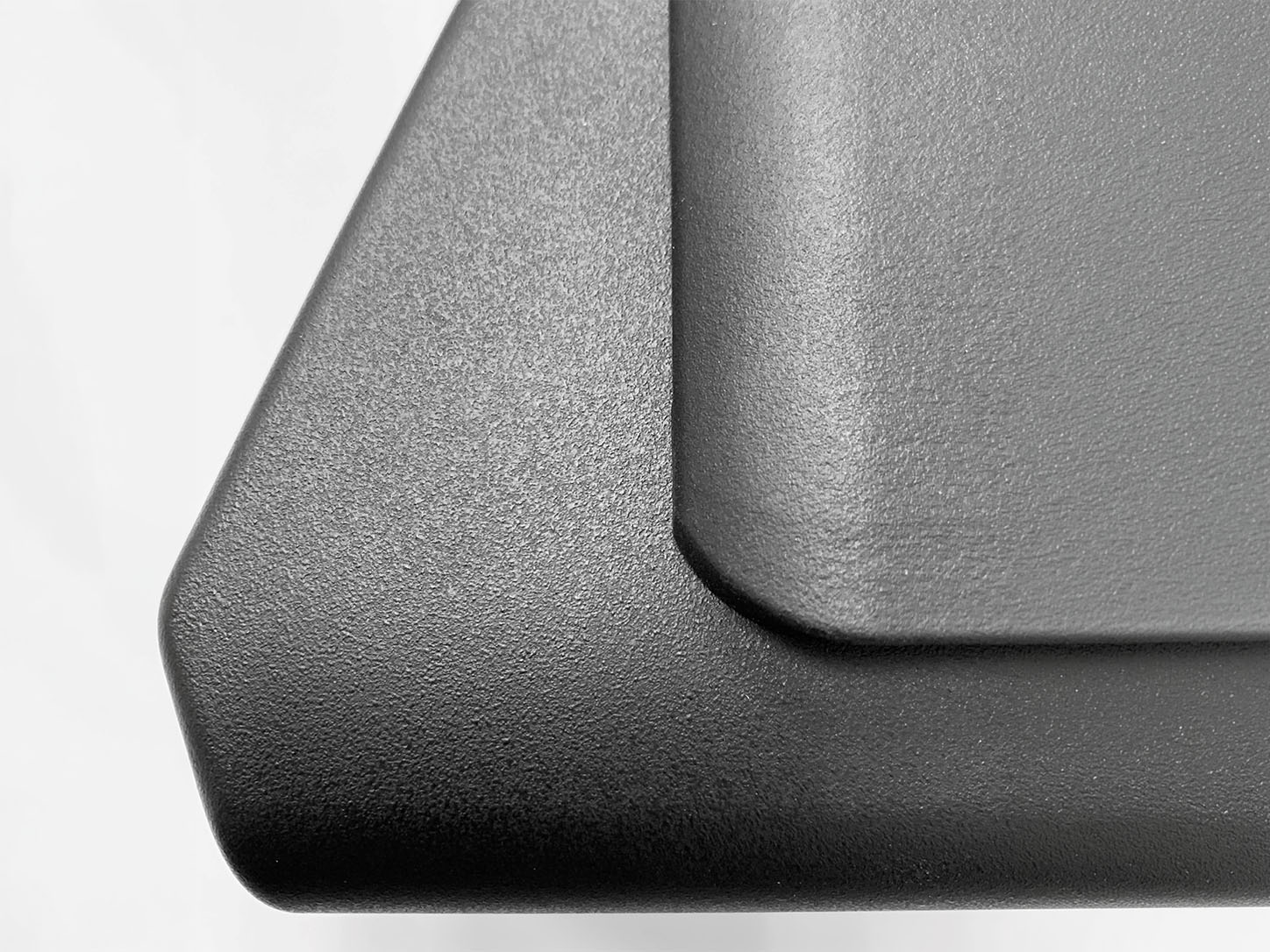 Detailaufnahme der Oberfl&auml;chenstruktur eines 3D-gedruckten Kunststoffbauteils